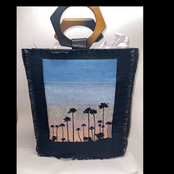 Eugenia Kim NWT Margaux Striped Straw Bag New - Picture 1 of 9